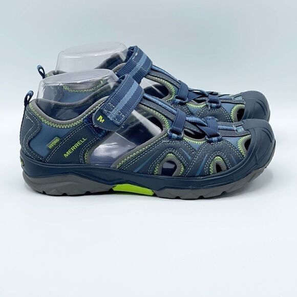 Merrell Hydro Sandal Navy/Green waterproof sandals - Boys size 5 - MY53375 - Picture 1 of 12